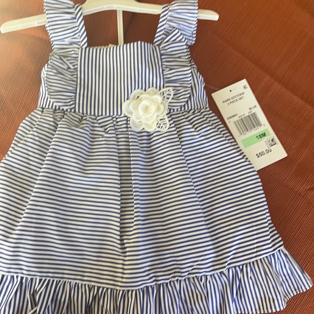 NWT blue striped dress 18 month